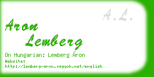 aron lemberg business card